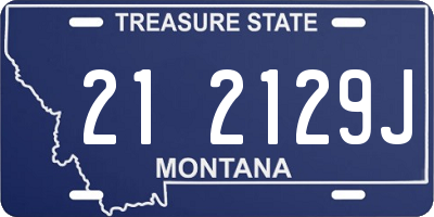 MT license plate 212129J