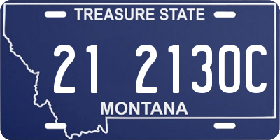 MT license plate 212130C