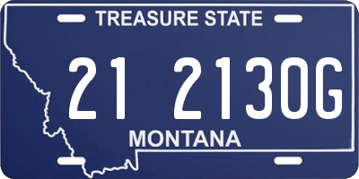 MT license plate 212130G