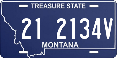 MT license plate 212134V