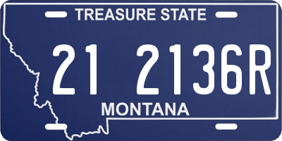 MT license plate 212136R