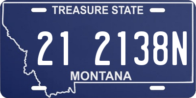 MT license plate 212138N