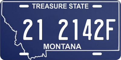 MT license plate 212142F