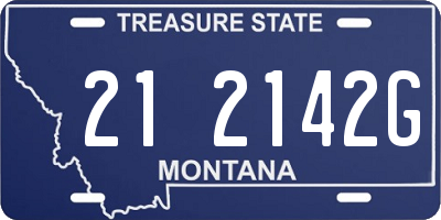 MT license plate 212142G