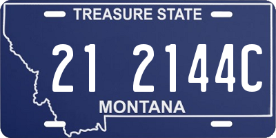 MT license plate 212144C