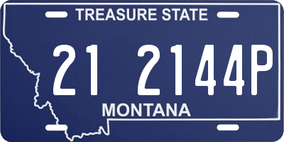 MT license plate 212144P