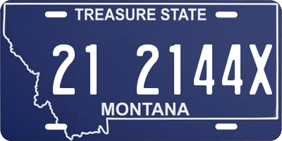 MT license plate 212144X