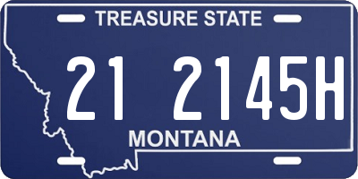 MT license plate 212145H