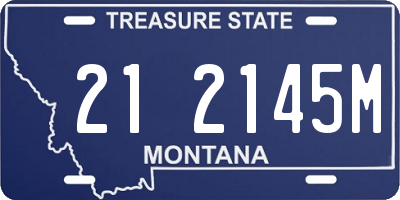 MT license plate 212145M