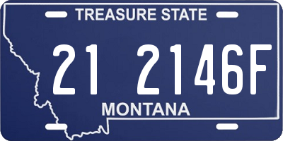 MT license plate 212146F