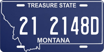 MT license plate 212148D
