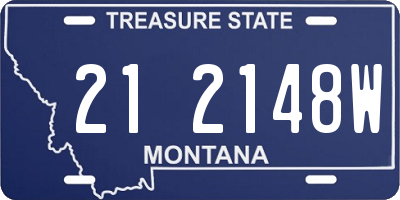 MT license plate 212148W