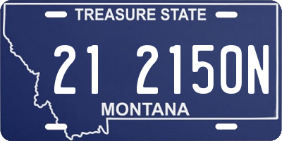MT license plate 212150N