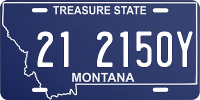 MT license plate 212150Y