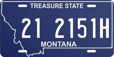 MT license plate 212151H