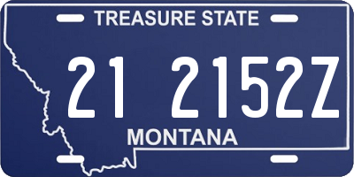 MT license plate 212152Z