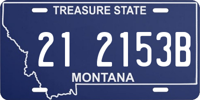 MT license plate 212153B