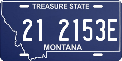 MT license plate 212153E