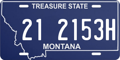 MT license plate 212153H