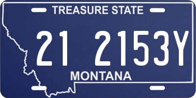 MT license plate 212153Y