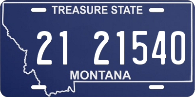 MT license plate 212154O