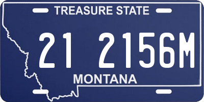 MT license plate 212156M