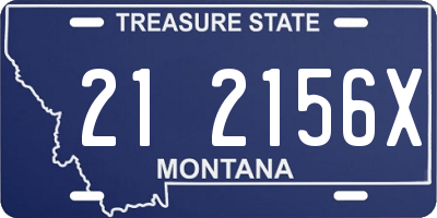 MT license plate 212156X
