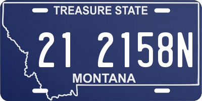MT license plate 212158N