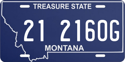 MT license plate 212160G