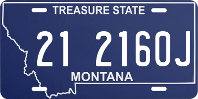 MT license plate 212160J