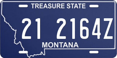 MT license plate 212164Z