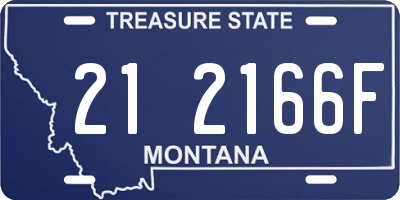 MT license plate 212166F
