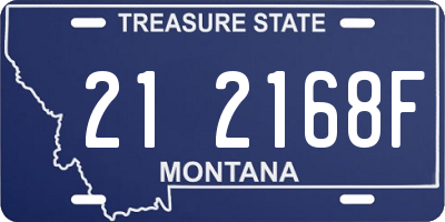 MT license plate 212168F