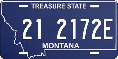 MT license plate 212172E