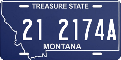 MT license plate 212174A