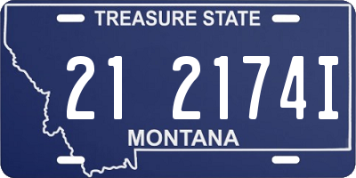 MT license plate 212174I