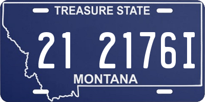 MT license plate 212176I
