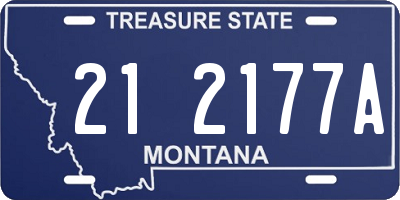 MT license plate 212177A