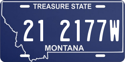 MT license plate 212177W
