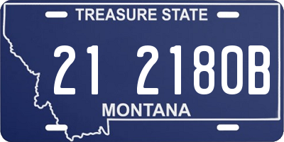 MT license plate 212180B