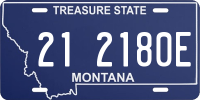 MT license plate 212180E
