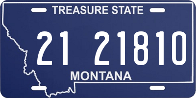 MT license plate 212181O