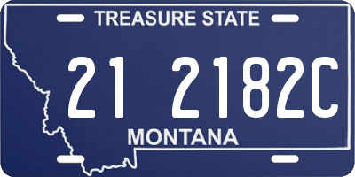 MT license plate 212182C