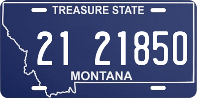 MT license plate 212185O