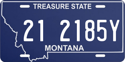 MT license plate 212185Y