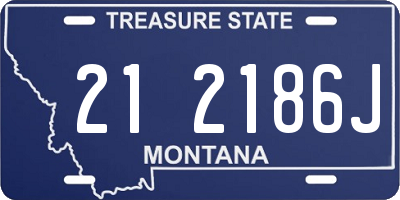 MT license plate 212186J