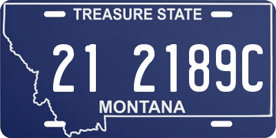 MT license plate 212189C