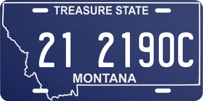 MT license plate 212190C