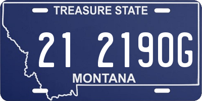 MT license plate 212190G