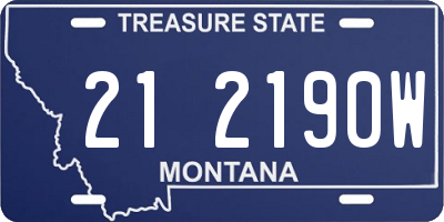 MT license plate 212190W